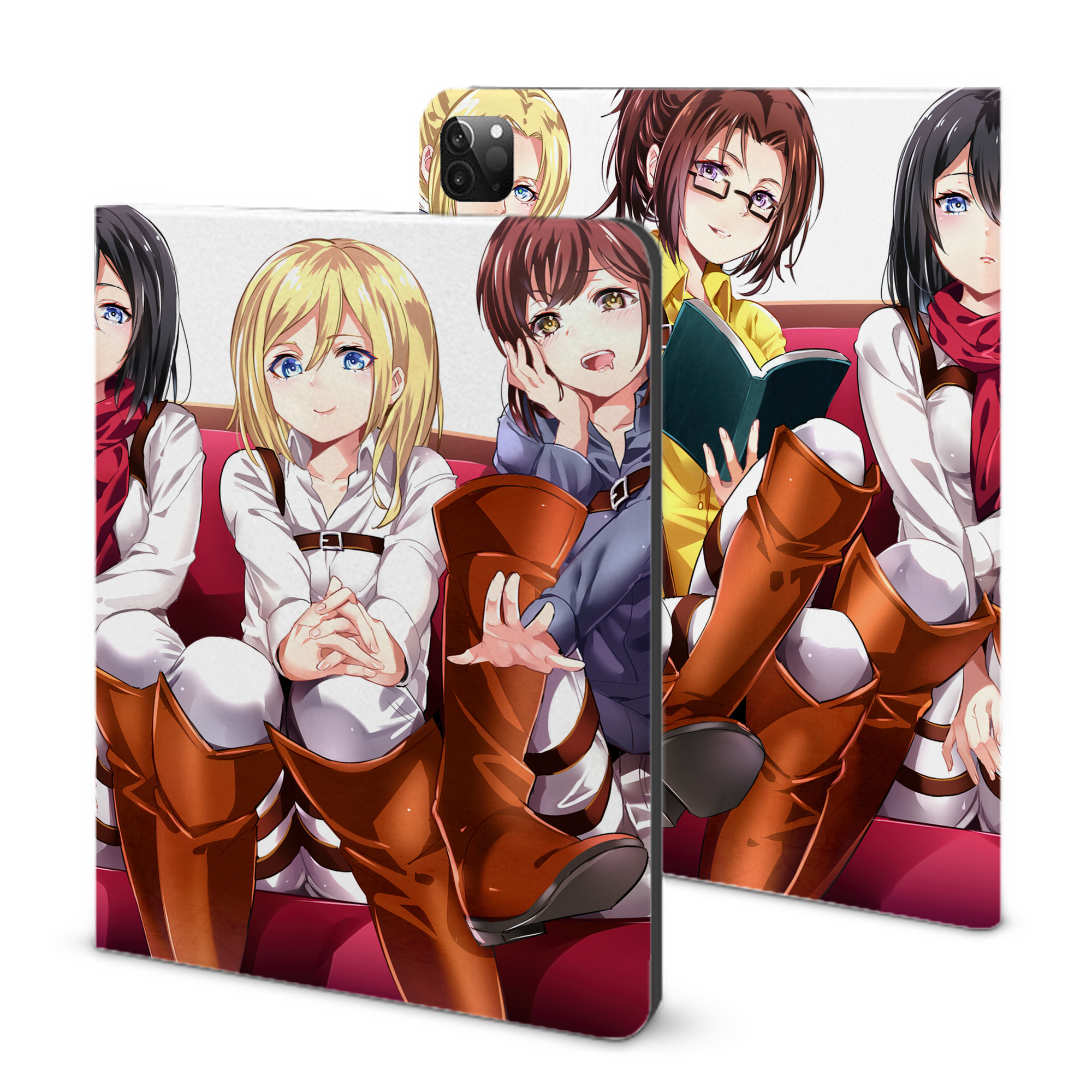 （画像用） 進撃の巨人 Attack on Titan IPadケース ペンホルダー付き ブックスタイルデザイン